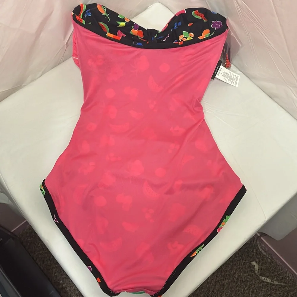 Kate Spade Women’s Black Fruit-Print One-Piece Swimsuit